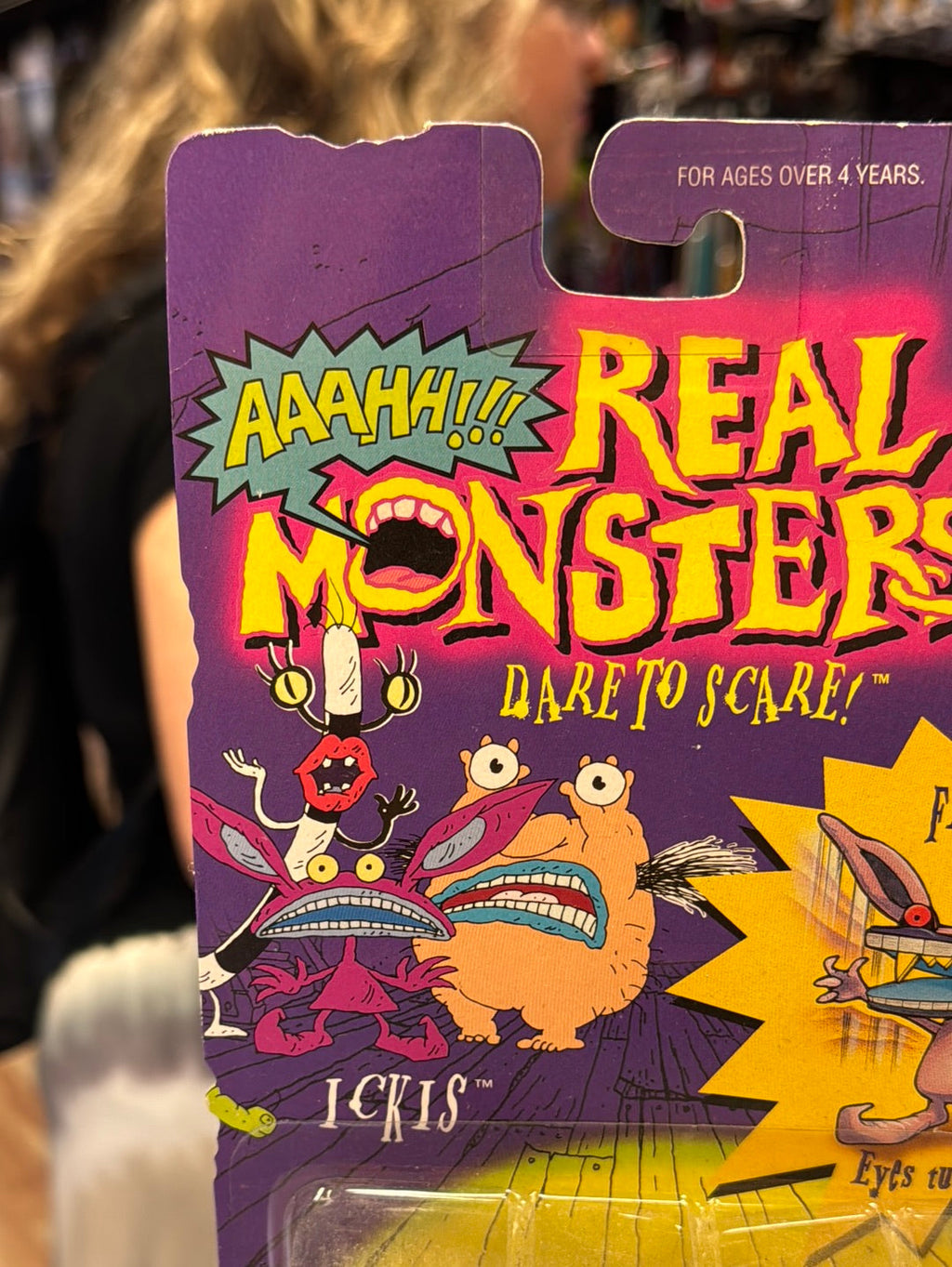 Ickis (Vintage Aahh Real Monsters, Mattel) Sealed product image 2, provided for visual reference and product detail review