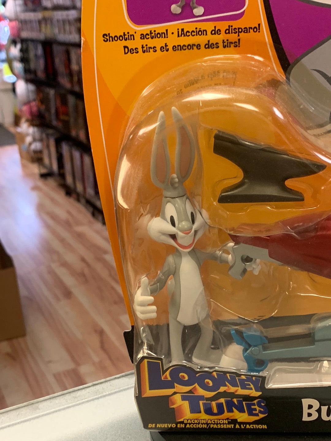 Shootin Action Bugs Bunny(Vintage Looney Tunes, Mattel) SEALEDn product image 5, provided for visual reference and product