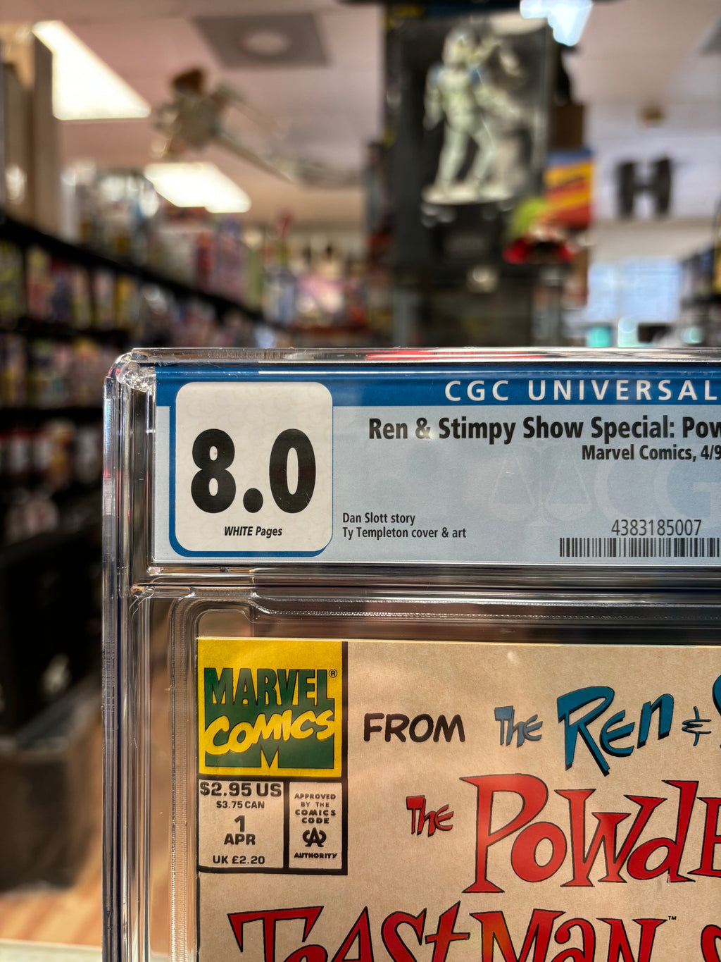 Powdered Toast Man #1 (CGC Graded 8.0 White, Ren & Stimpy) product image 2, provided for visual reference and product detail