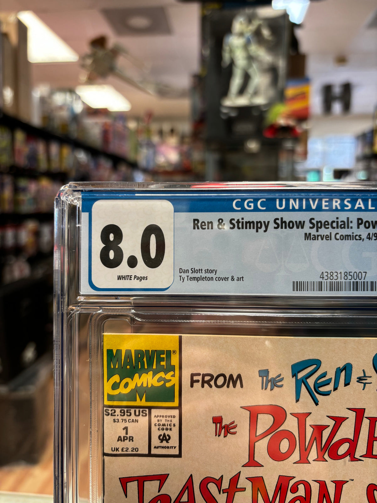 Powdered Toast Man #1 (CGC Graded 8.0 White, Ren & Stimpy) product image 2, provided for visual reference and product detail