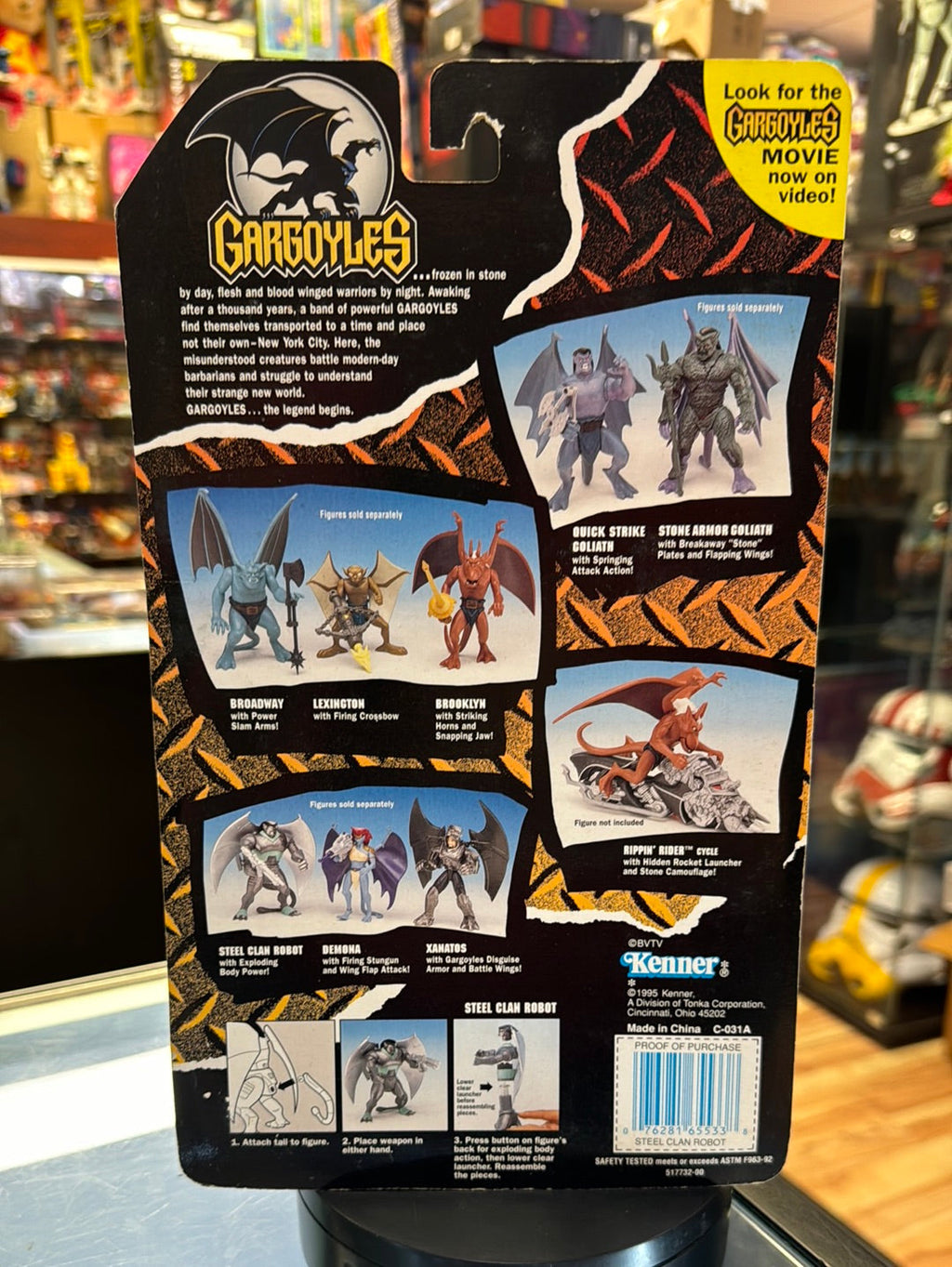 Steel Clan Robot 0551 (Vintage Gargoyles, Playmates) SEALED product image 11, provided for visual reference and product