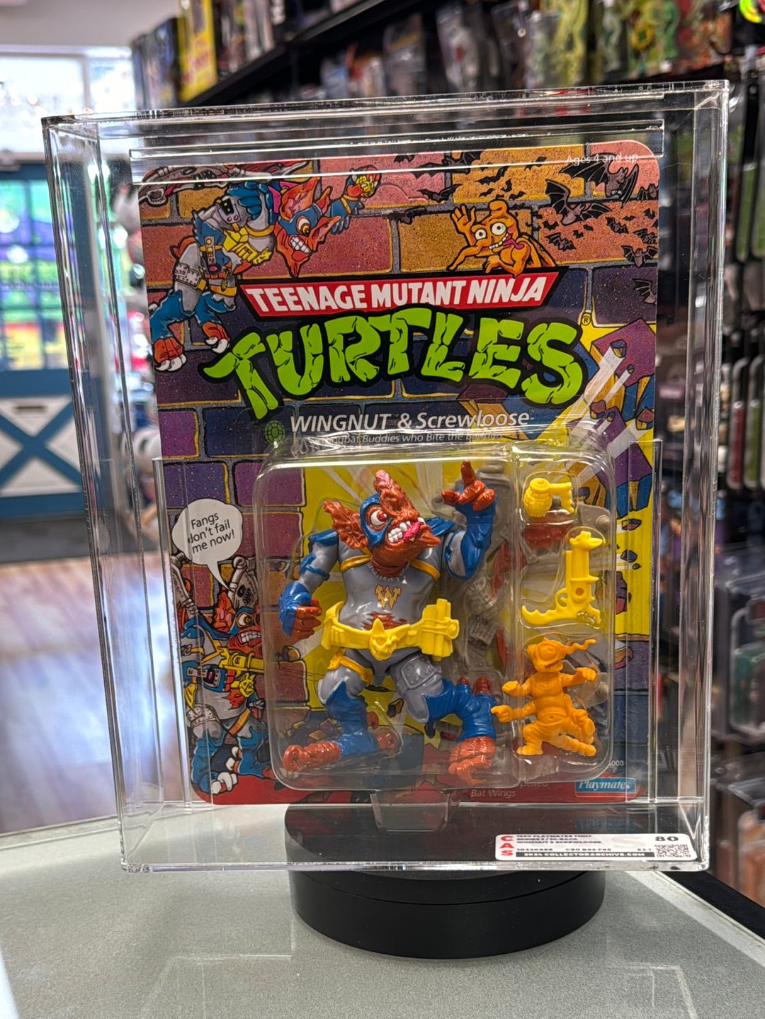 Wingnut & Screwloose 24 Back (Vintage TMNT Ninja Turtles, Playmates) **CAS Graded 80** product image 6, provided for visual