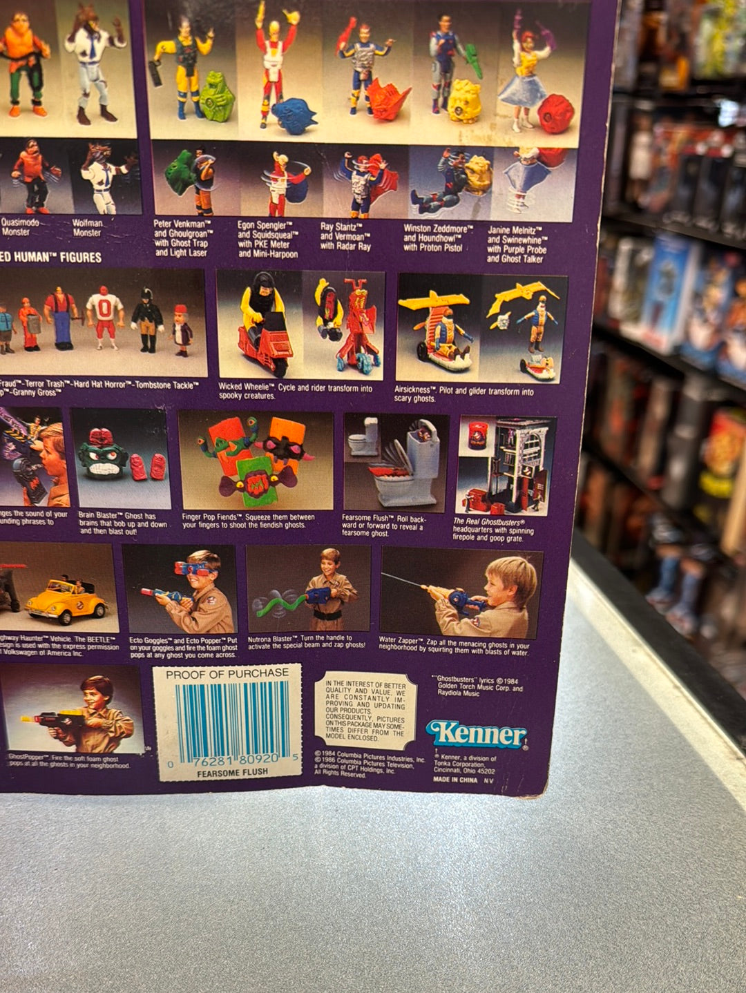 Fearsome Flush 1691 (Vintage Ghostbusters, Kenner) SEALED product image 11, provided for visual reference and product detail