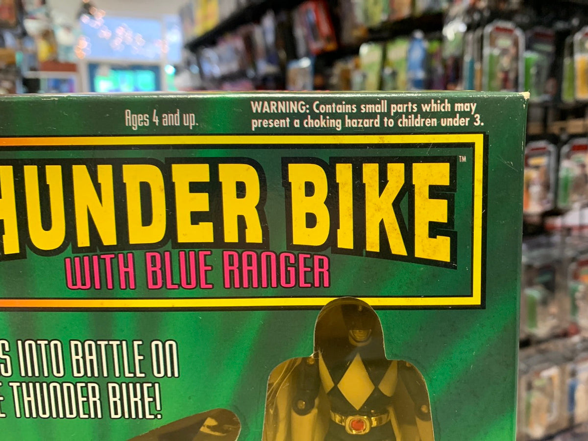 Black Ranger with Thunder Bike (Vintage MMPR Power Rangers, Bandai) product image 3, provided for visual reference and