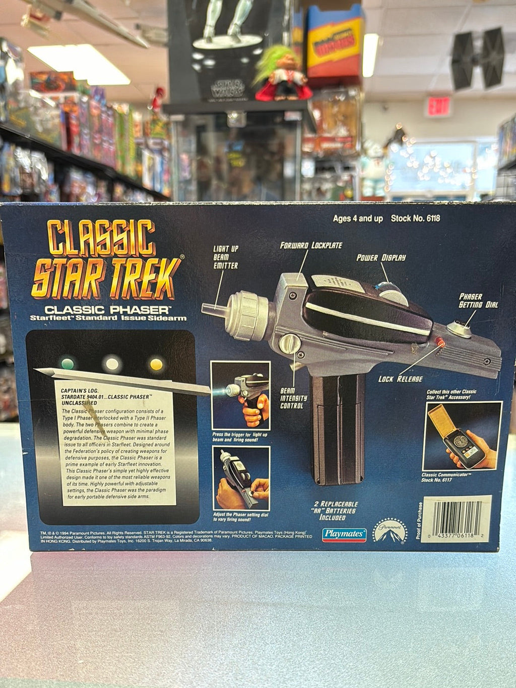 Classic Phaser (Star Trek, Playmates) SEALED product image 3, provided for visual reference and product detail review