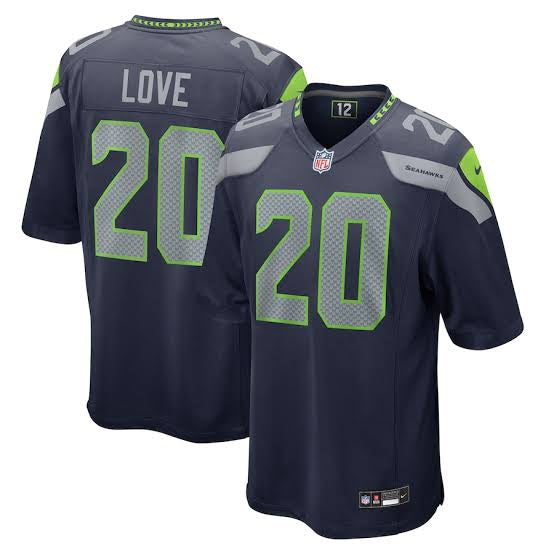 Julian Love Seattle Seahawks Official NFL Nike jersey blue
