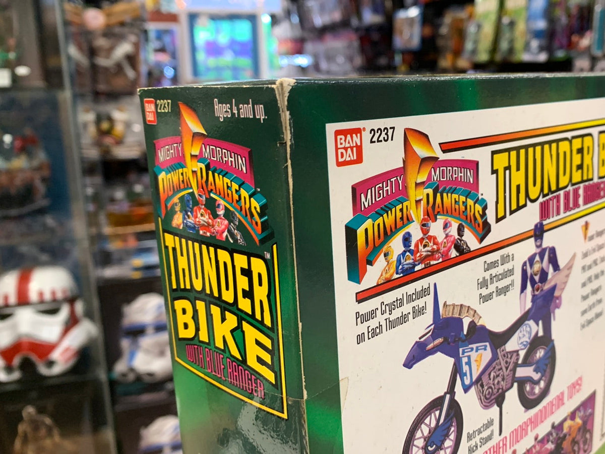 Black Ranger with Thunder Bike (Vintage MMPR Power Rangers, Bandai) product image 6, provided for visual reference and