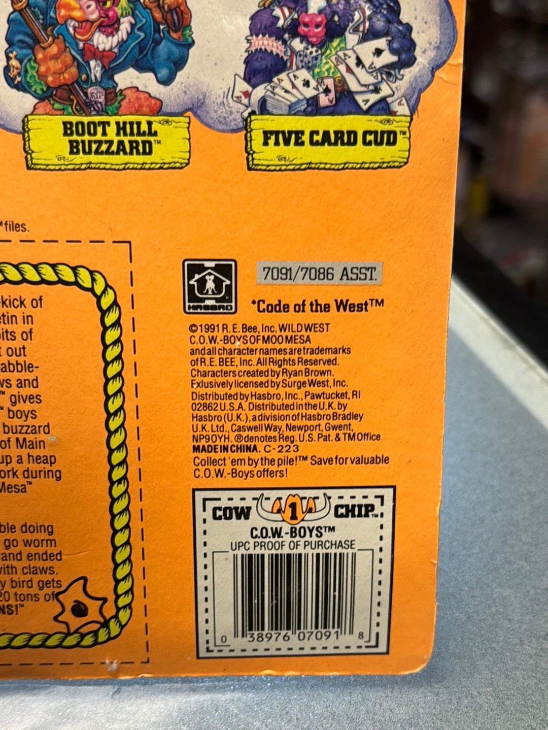 Boot Hill Buzzard 0312 (Vintage Cowboys of Moo Mesa, Hasbro) Sealed product image 13, provided for visual reference and