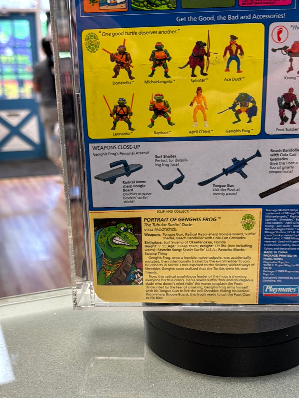 Genghis Frog 14 Back (Vintage TMNT Ninja Turtles, Playmates) **CAS Graded 80** product image 10, provided for visual