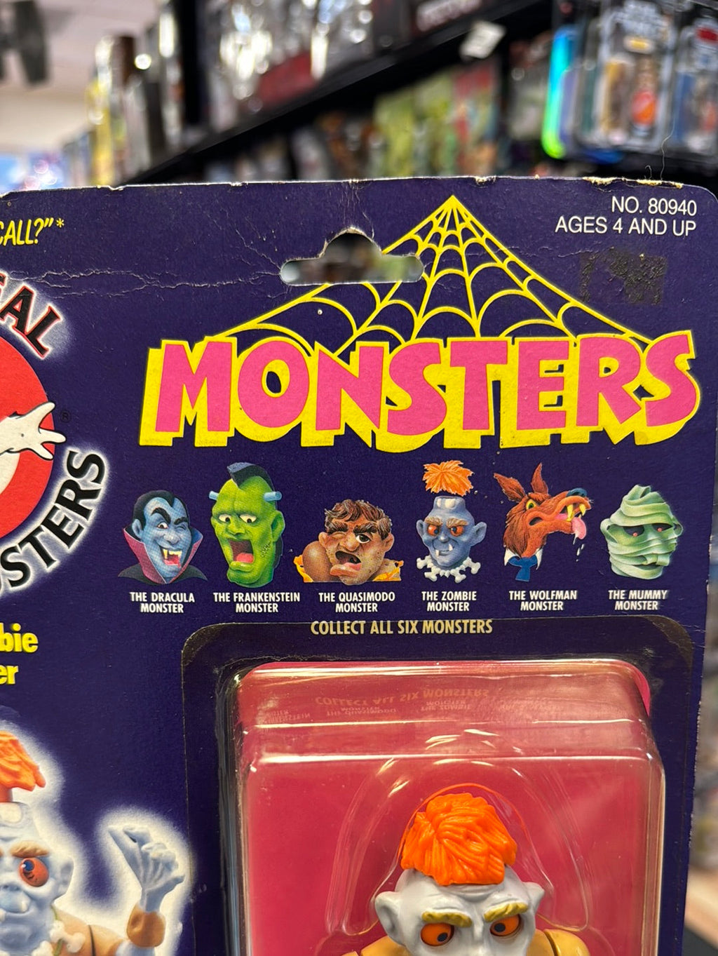 Zombie Monster 1398 (Vintage Ghostbusters, Kenner) SEALED product image 3, provided for visual reference and product detail