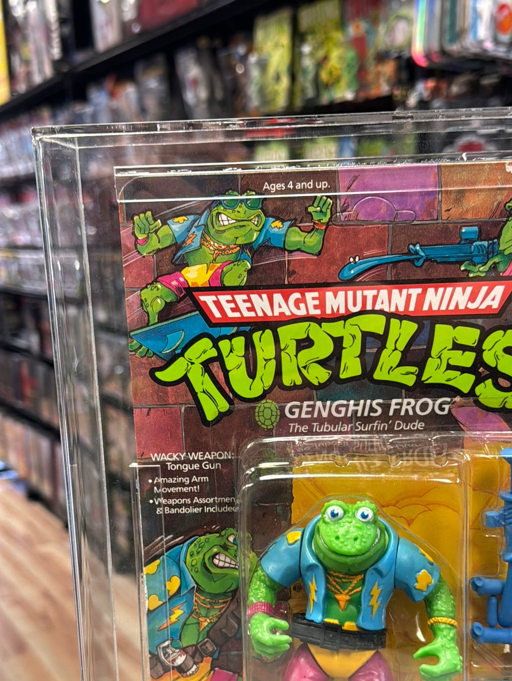 Genghis Frog 14 Back (Vintage TMNT Ninja Turtles, Playmates) **CAS Graded 80** product image 2, provided for visual