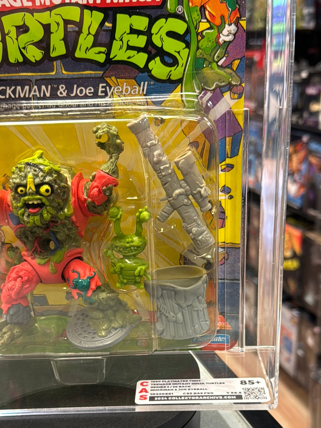 Muckman & Joe Eyeball 28 Back (Vintage TMNT Ninja Turtles, Playmates) **CAS Graded 85+** product image 4, provided for