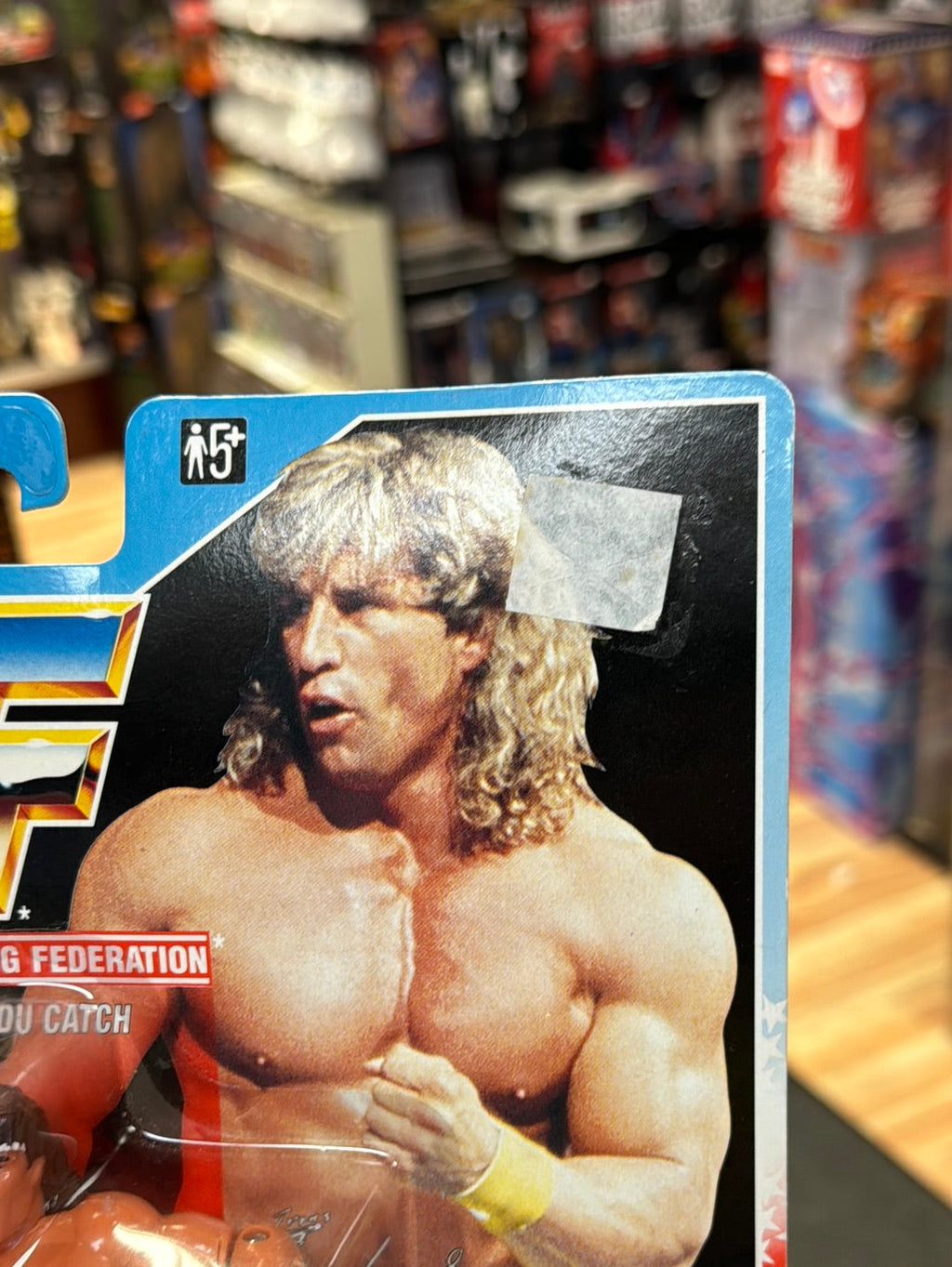French Card Texas Tornado 1341 (Vintage WWE WWF, Hasbro) Sealed product image 12, provided for visual reference and product