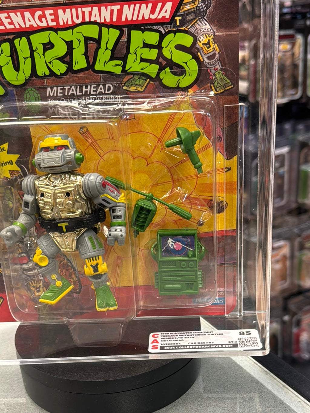 Metalhead 19 Back (Vintage TMNT Ninja Turtles, Playmates) **CAS Graded 85** product image 4, provided for visual reference