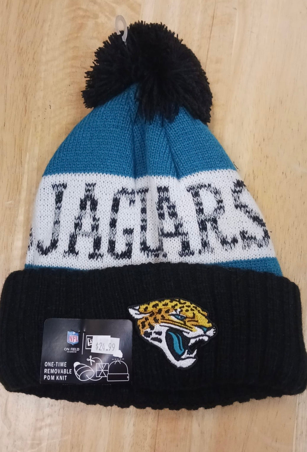 Jacksonville Jaguars NFL New Era winter knit Hat with Pom product image 1