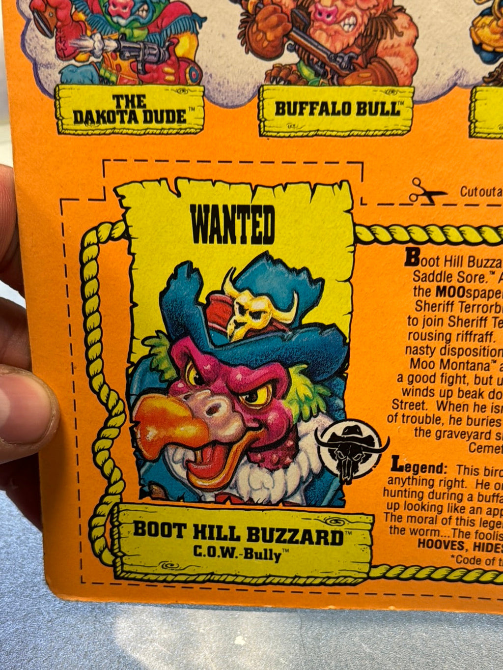 Boot Hill Buzzard 0312 (Vintage Cowboys of Moo Mesa, Hasbro) Sealed product image 14, provided for visual reference and