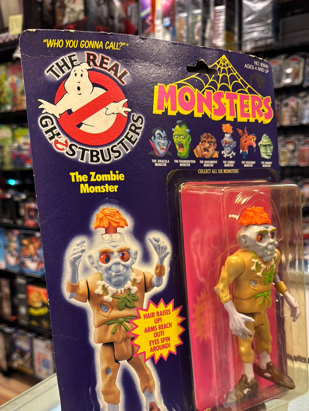 Zombie Monster 1398 (Vintage Ghostbusters, Kenner) SEALED product image 9, provided for visual reference and product detail