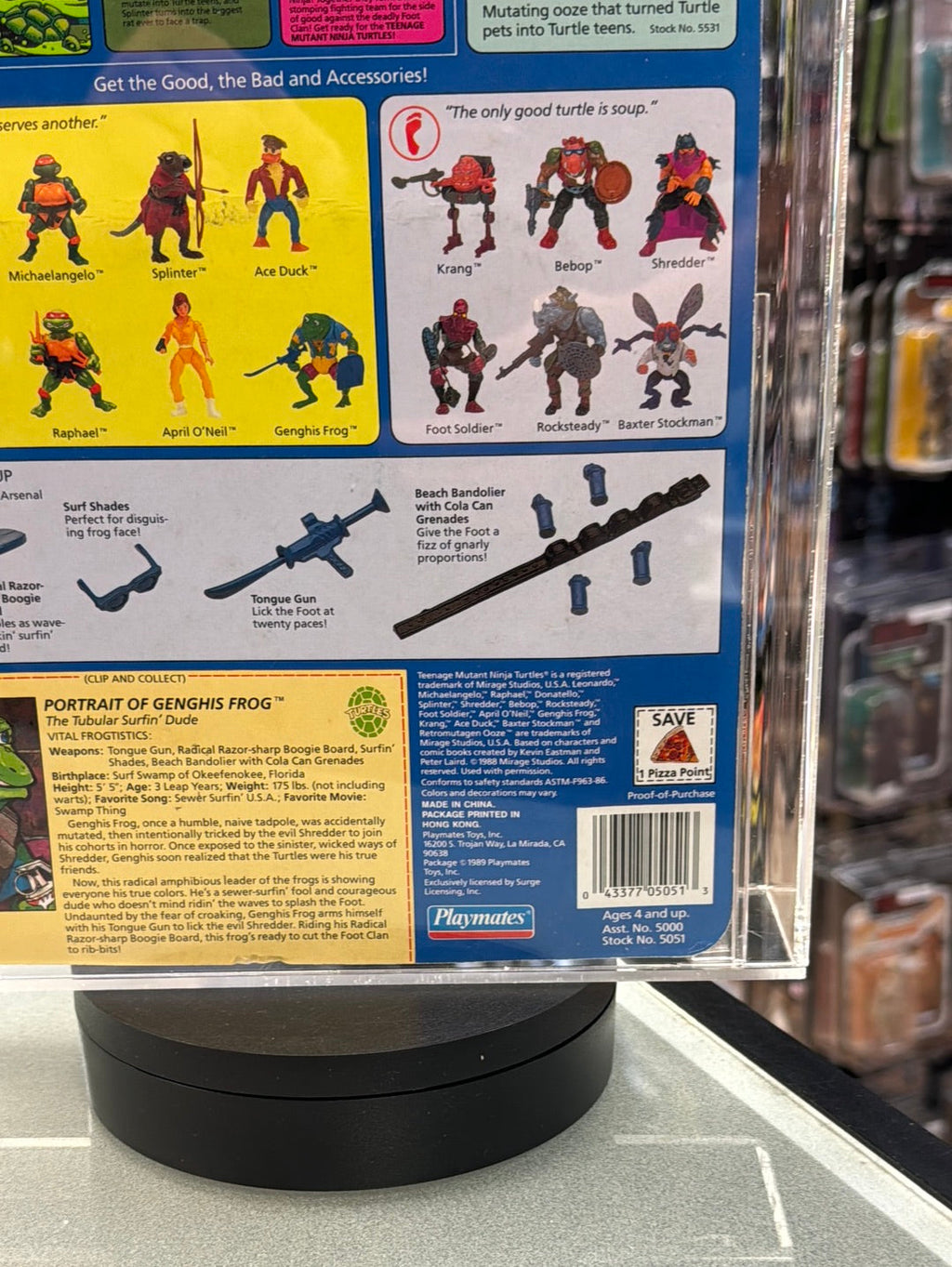 Genghis Frog 14 Back (Vintage TMNT Ninja Turtles, Playmates) **CAS Graded 80** product image 9, provided for visual