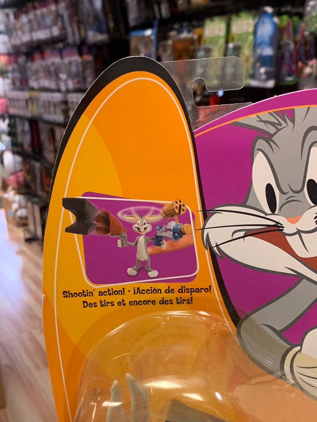 Shootin Action Bugs Bunny(Vintage Looney Tunes, Mattel) SEALEDn product image 2, provided for visual reference and product