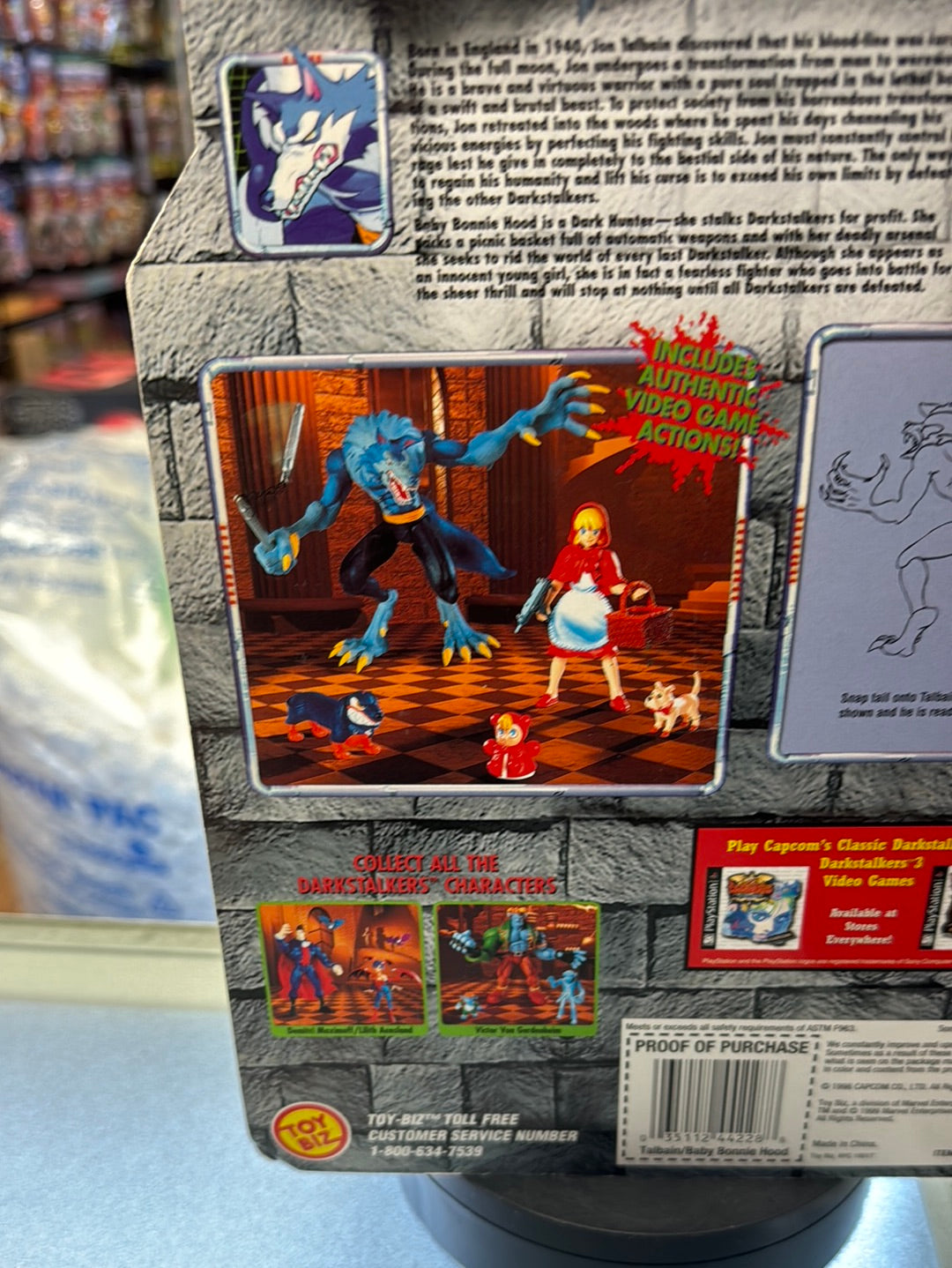 Jon Talbain & Baby Bonnie Hood 0311(Vintage Darkstalkers, Toybiz) Sealed product image 14, provided for visual reference and