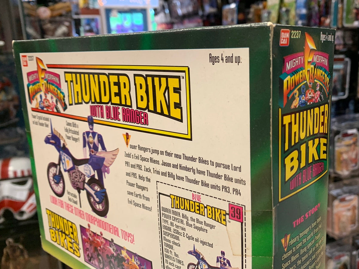 Black Ranger with Thunder Bike (Vintage MMPR Power Rangers, Bandai) product image 8, provided for visual reference and