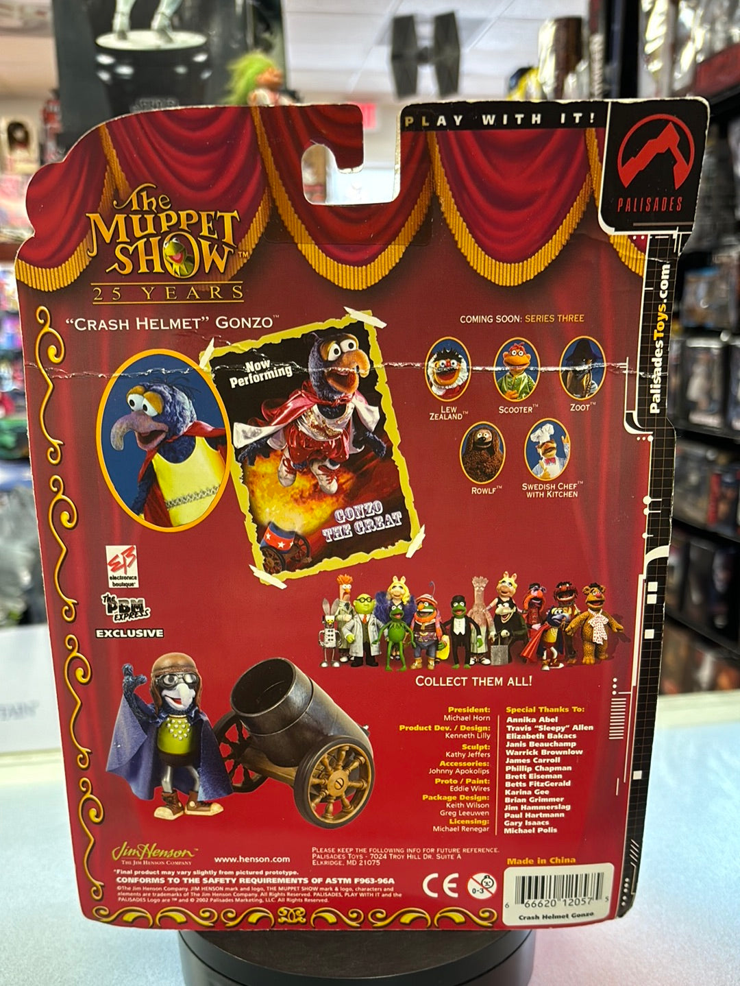 “Crash Helmet” Gonzo (Vintage Muppets Show 25 Years, Palisades) SEALED product image 3, provided for visual reference and