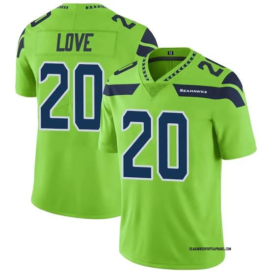 Julian Love Seattle Seahawks Official NFL Jersey Nike neon product image 1