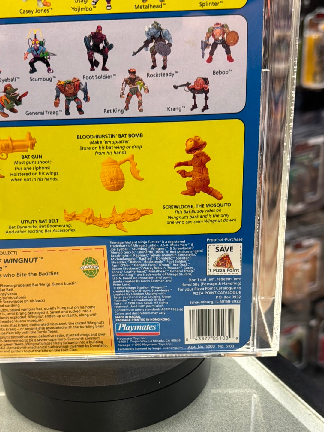 Wingnut & Screwloose 24 Back (Vintage TMNT Ninja Turtles, Playmates) **CAS Graded 80** product image 10, provided for visual