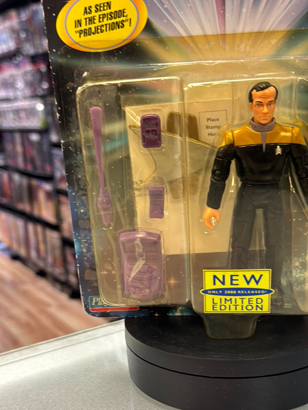 LT Reginald Barclay LE 3,000 (Vintage Star Trek, Playmates) SEALED product image 7, provided for visual reference and