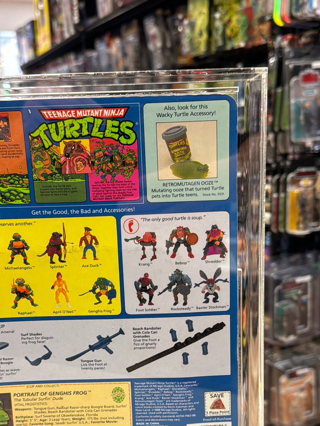 Genghis Frog 14 Back (Vintage TMNT Ninja Turtles, Playmates) **CAS Graded 80** product image 8, provided for visual