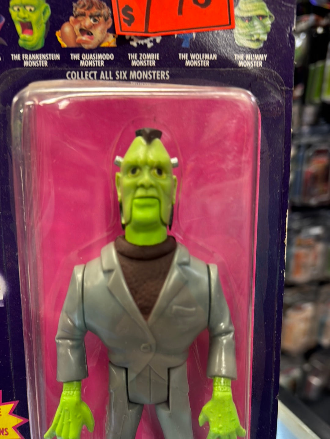 Frankenstein Monster 1690 (Vintage Ghostbusters, Kenner) SEALED product image 4, provided for visual reference and product
