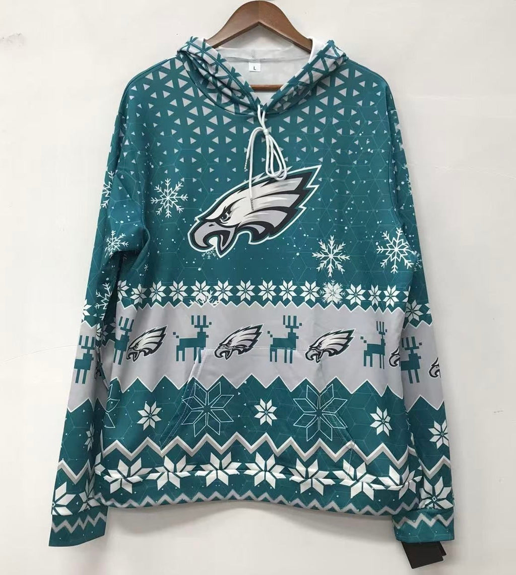 Philadelphia Eagles holiday sweater hoodie product image 1