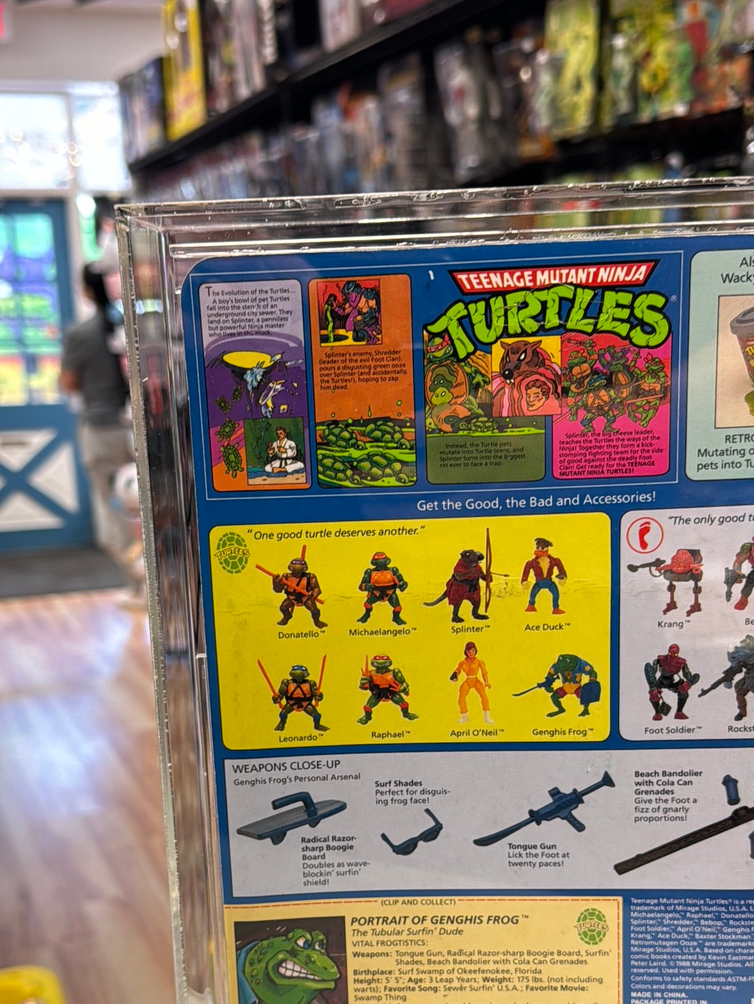 Genghis Frog 14 Back (Vintage TMNT Ninja Turtles, Playmates) **CAS Graded 80** product image 7, provided for visual