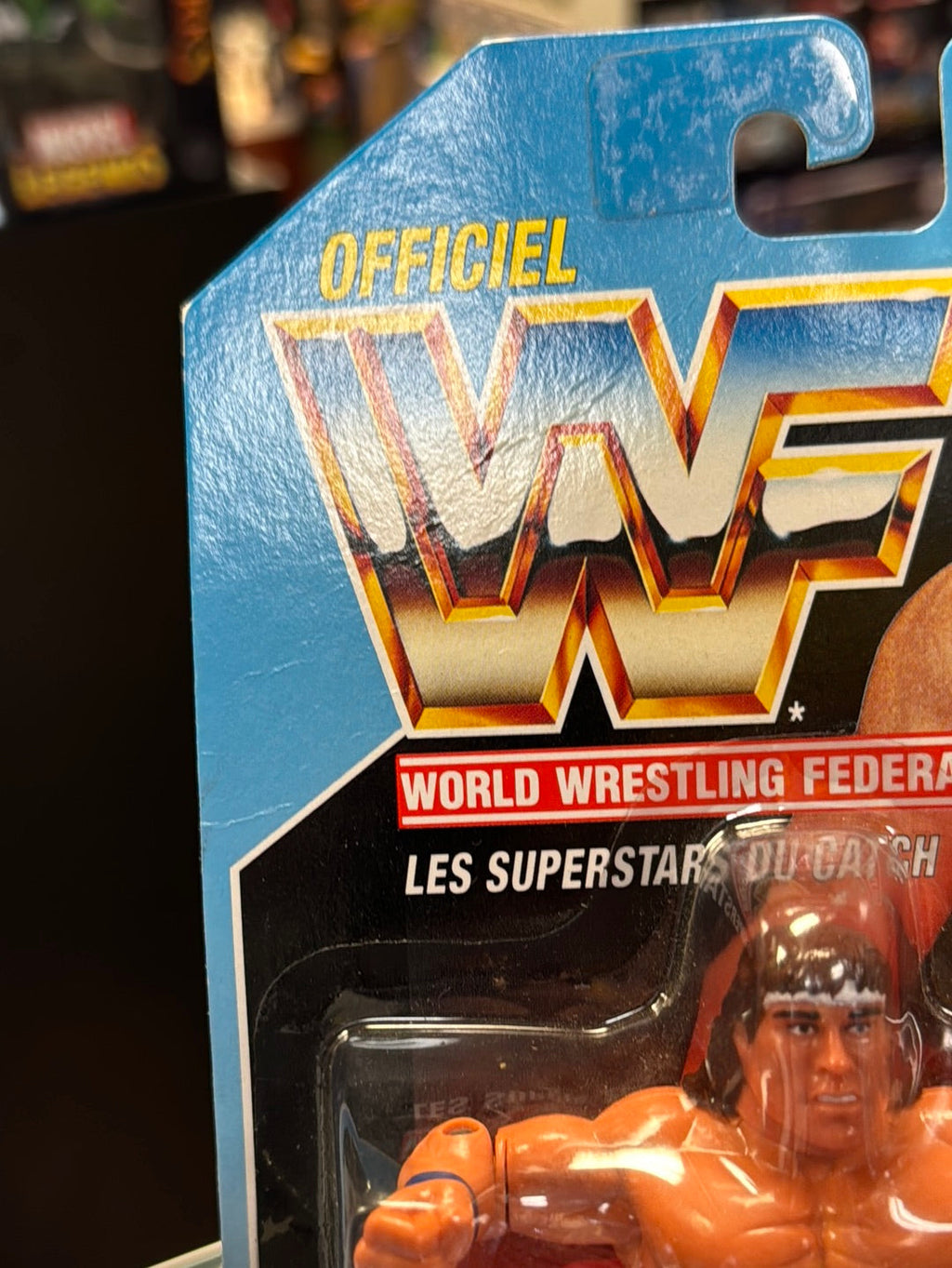 French Card Texas Tornado 1341 (Vintage WWE WWF, Hasbro) Sealed product image 8, provided for visual reference and product