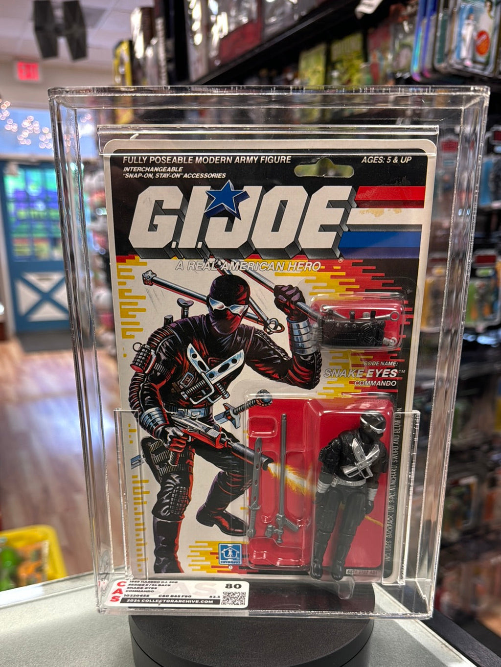 Snake Eyes v3 34 Back (Vintage GI Joe, Hasbro) **CAS Graded 80** product image 6, provided for visual reference and product