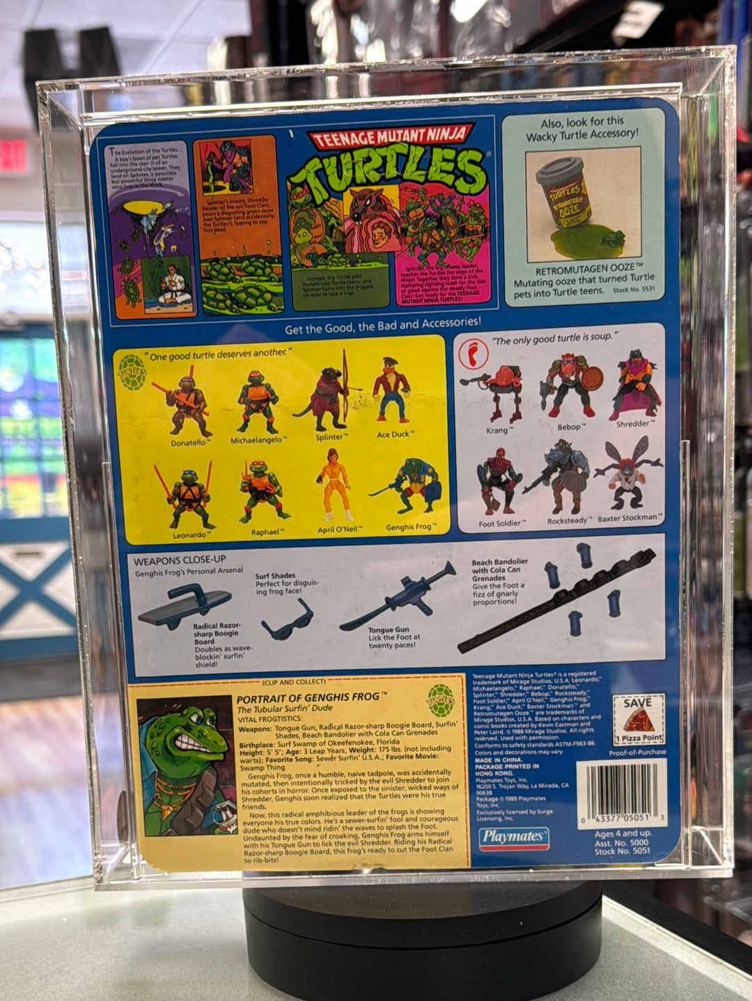 Genghis Frog 14 Back (Vintage TMNT Ninja Turtles, Playmates) **CAS Graded 80** product image 6, provided for visual