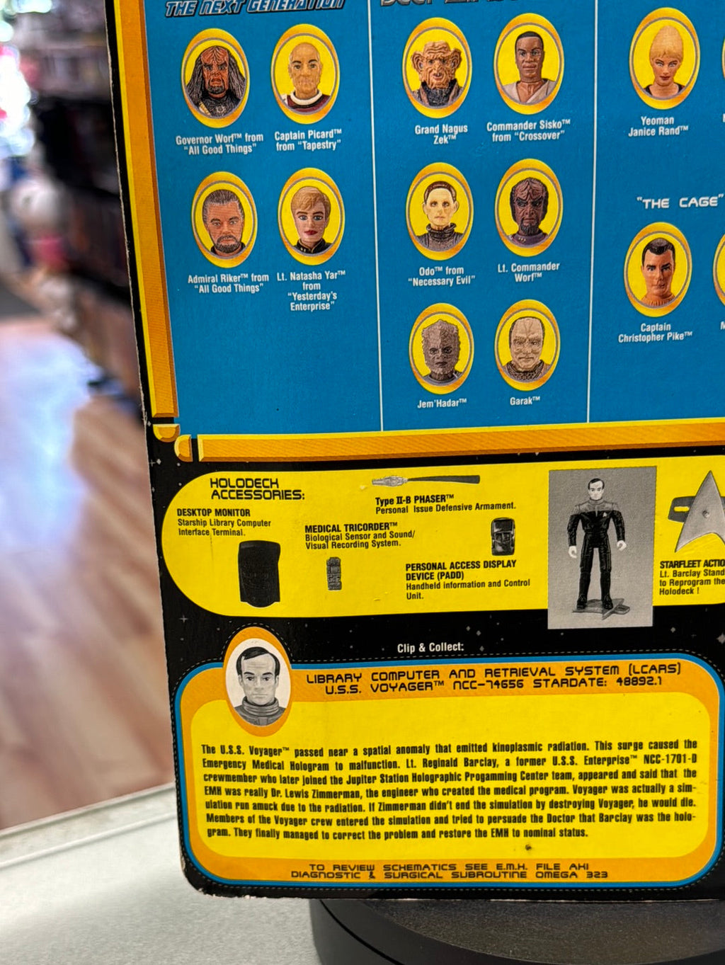 LT Reginald Barclay LE 3,000 (Vintage Star Trek, Playmates) SEALED product image 14, provided for visual reference and