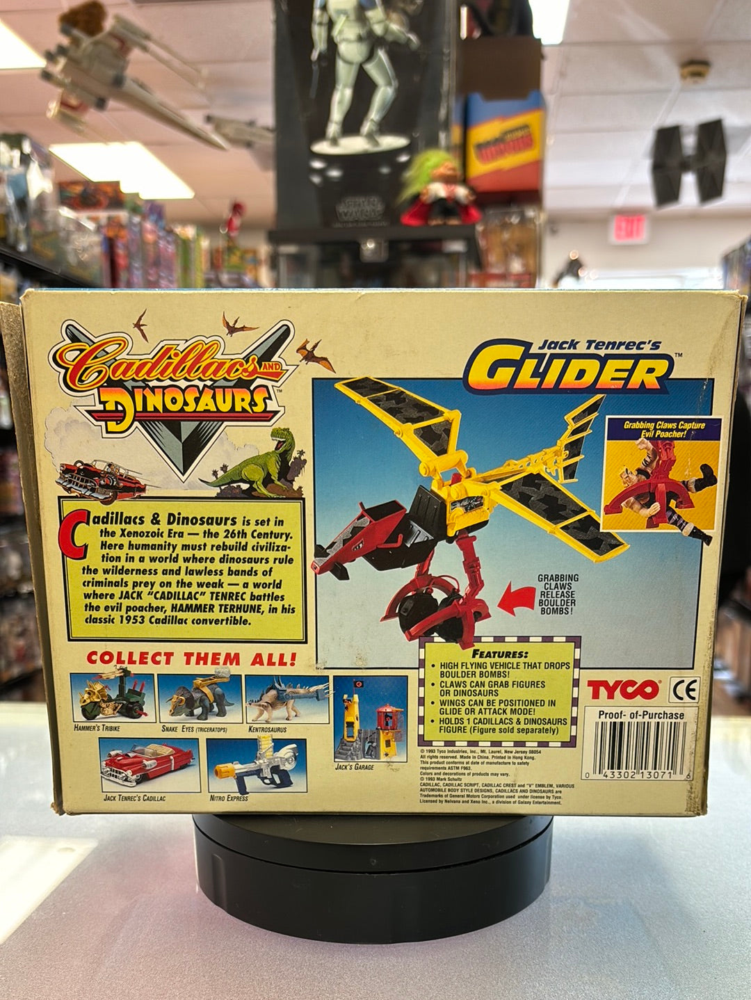 Jack Tenrec’s Glider (Vintage Cadillacs and Dinosaurs, Tyco) SEALED product image 4, provided for visual reference and