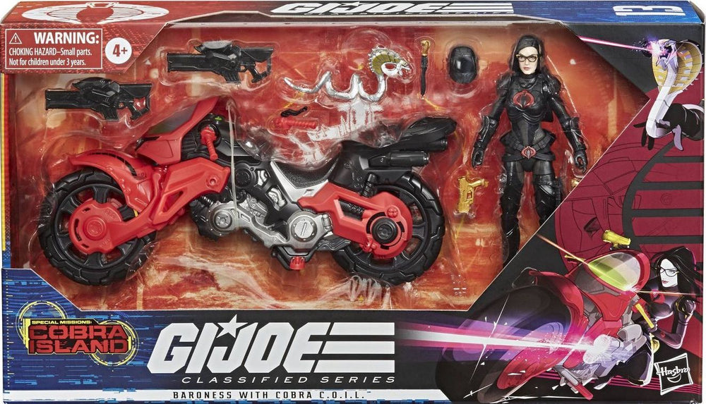 Baroness with C.O.I.L. Motorcycle #13 (GI Joe Classifieds, Hasbro)