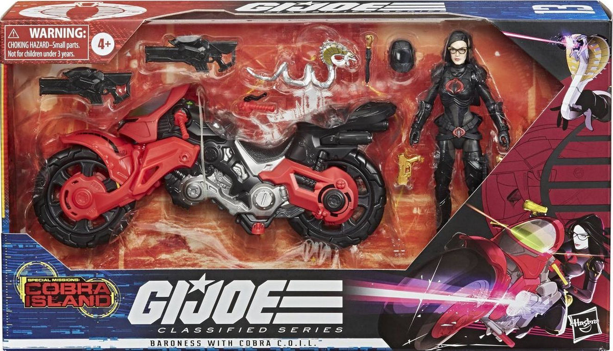 Baroness with C.O.I.L. Motorcycle #13 (GI Joe Classifieds, Hasbro) product image 1, provided for visual reference and