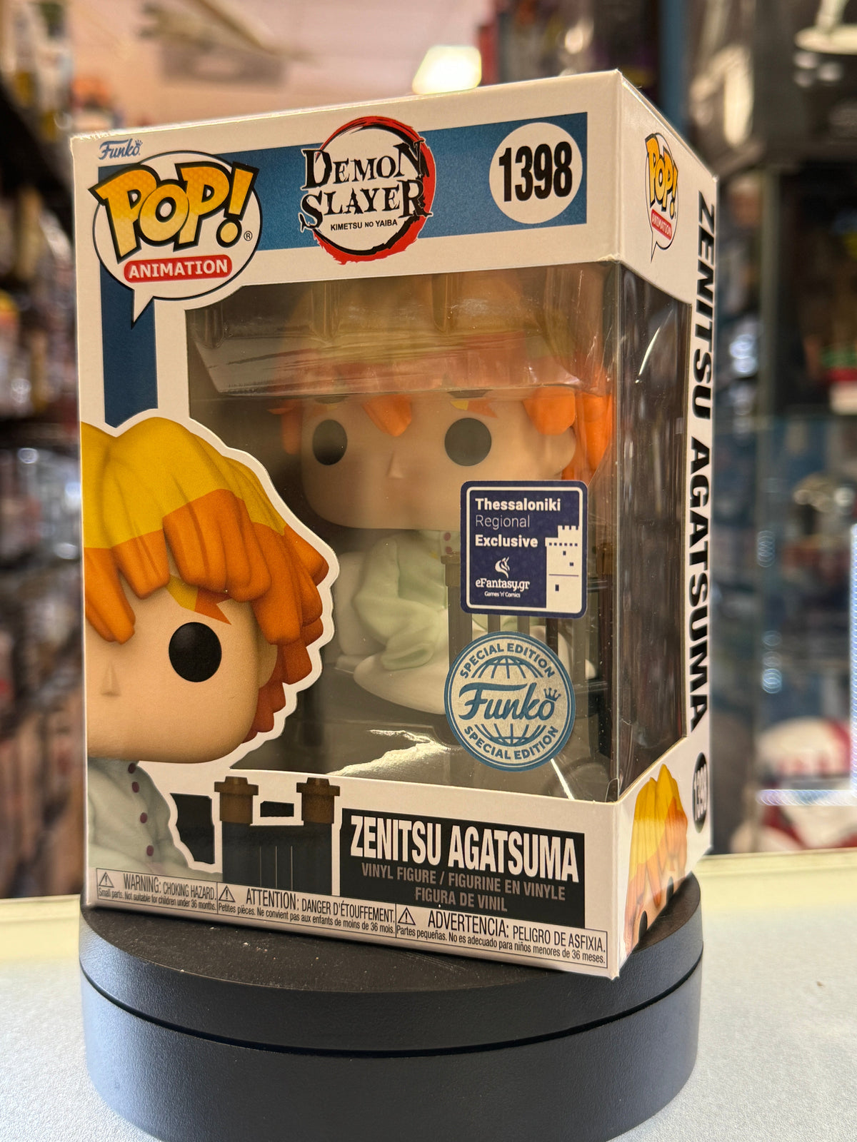 Zenitsu Agatsuma #1398 (Funko Pop!, Demon Slayer) **GREEK EXCLUSIVE** product image 2, provided for visual reference and