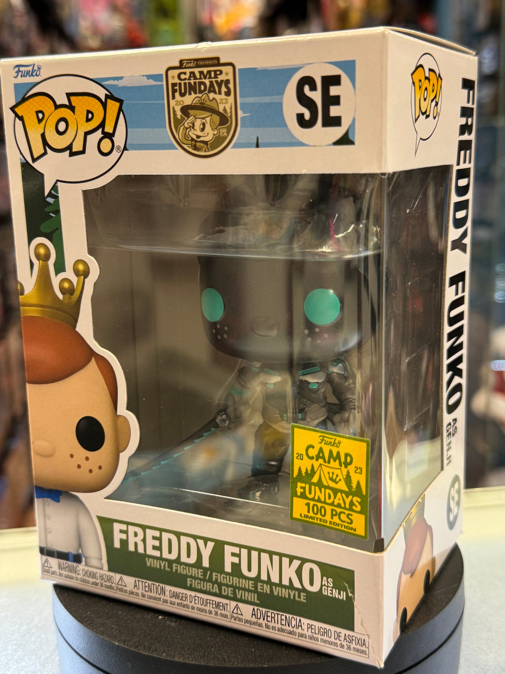Freddy Funko as Overwatch Genji (Funko Pop!, Camp Fundays) **100 Piece Count** product image 3, provided for visual