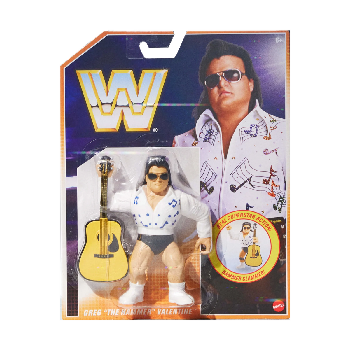 Rhythm & Blues Greg The Hammer Valentine (WWE Retro, Mattel) SEALED product image 1, provided for visual reference and