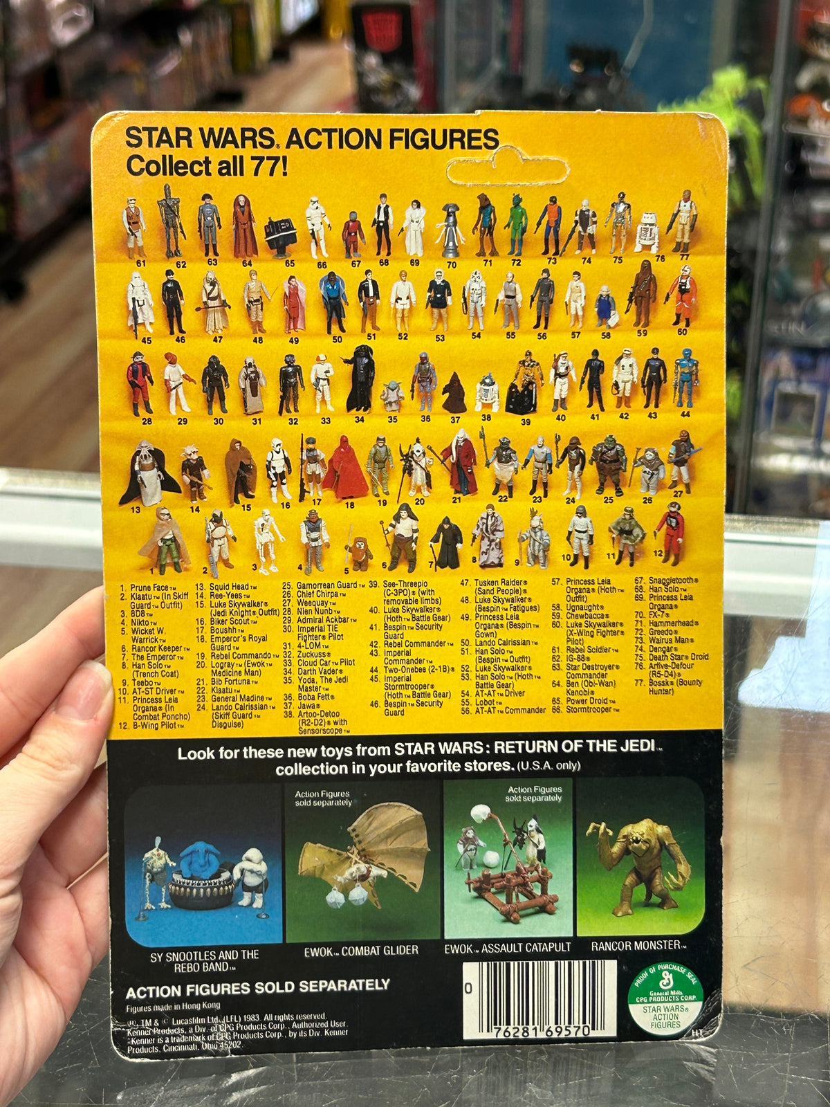 B-Wing Pilot ROTJ 77A 8144 (Vintage Star Wars, Kenner) Sealed product image 10, provided for visual reference and product