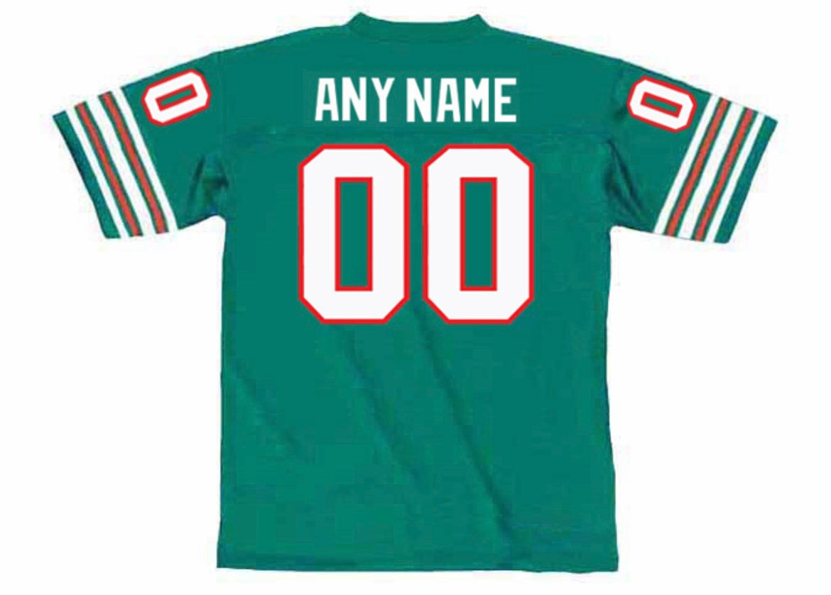 Any name & Number 1970’s Miami Dolphins NFL Mitchell & Ness product image 1