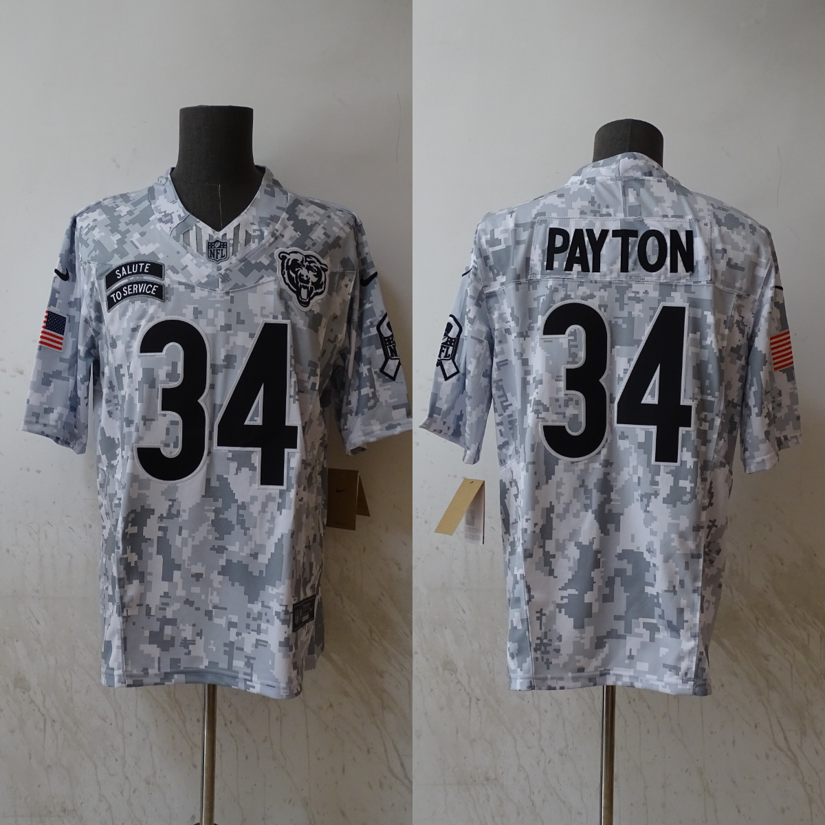 Walter Payton Chicago Bears 2024 military salute to service