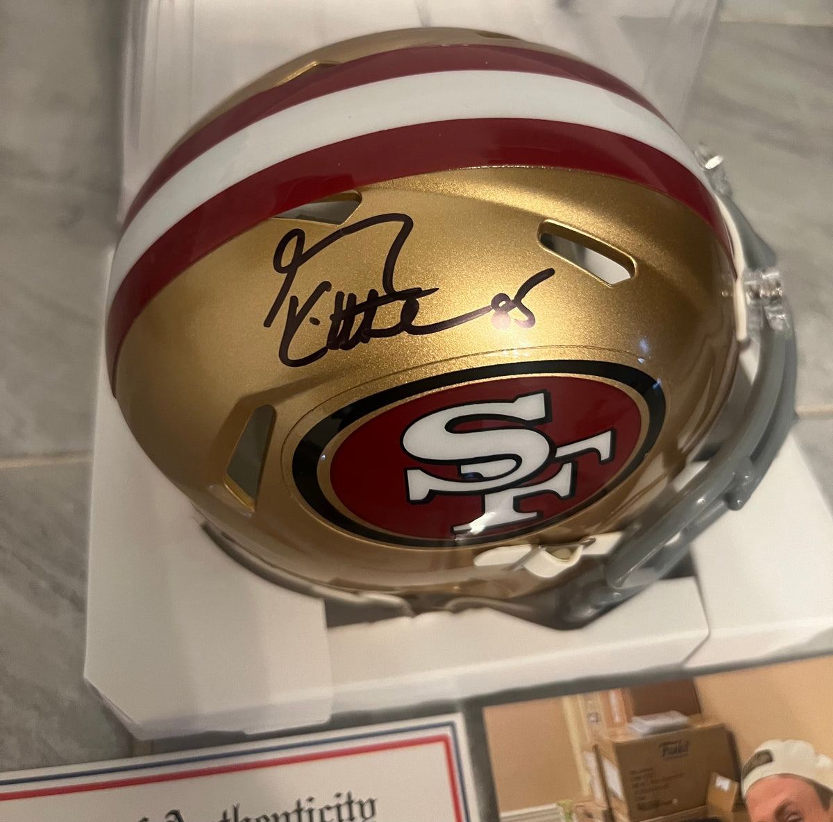 George Kittle San Francisco 49ers Autographed Mini Helmet product image 2