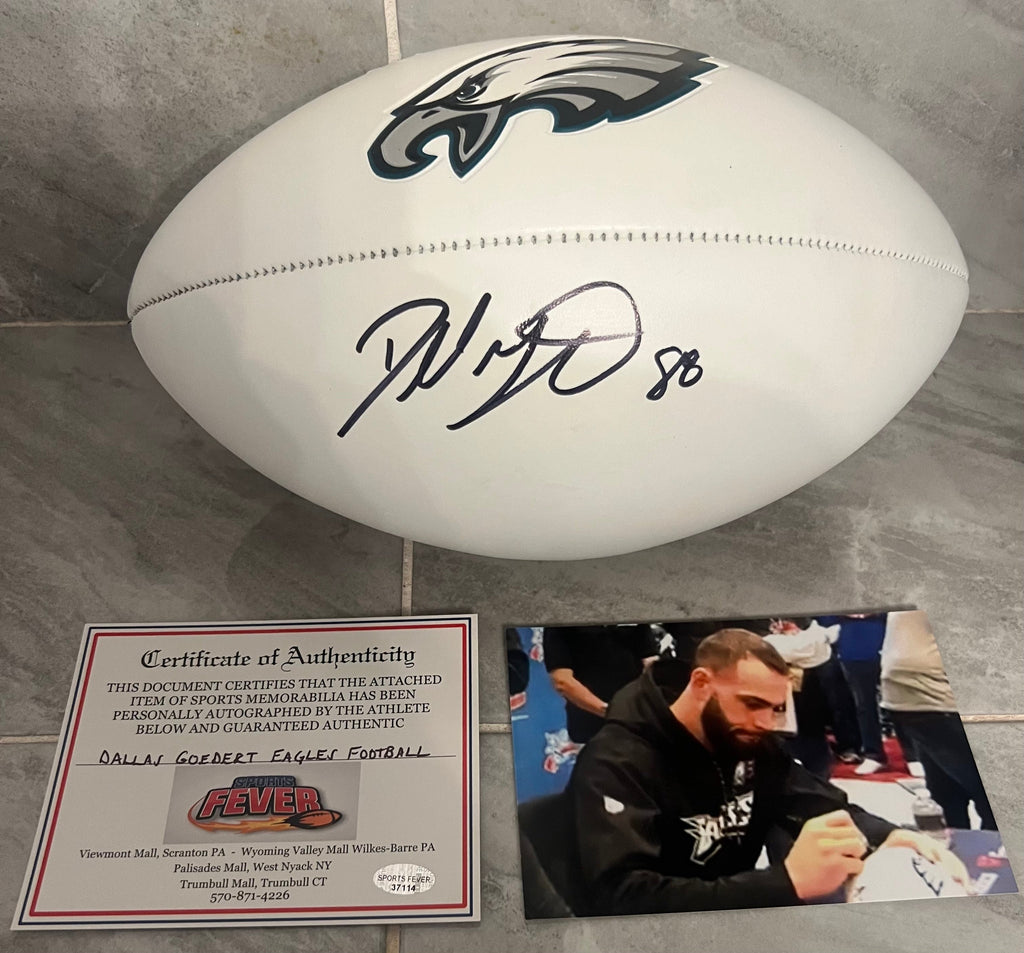 Dallas Goedert Autographed Philadelphia Eagles Football product image 1
