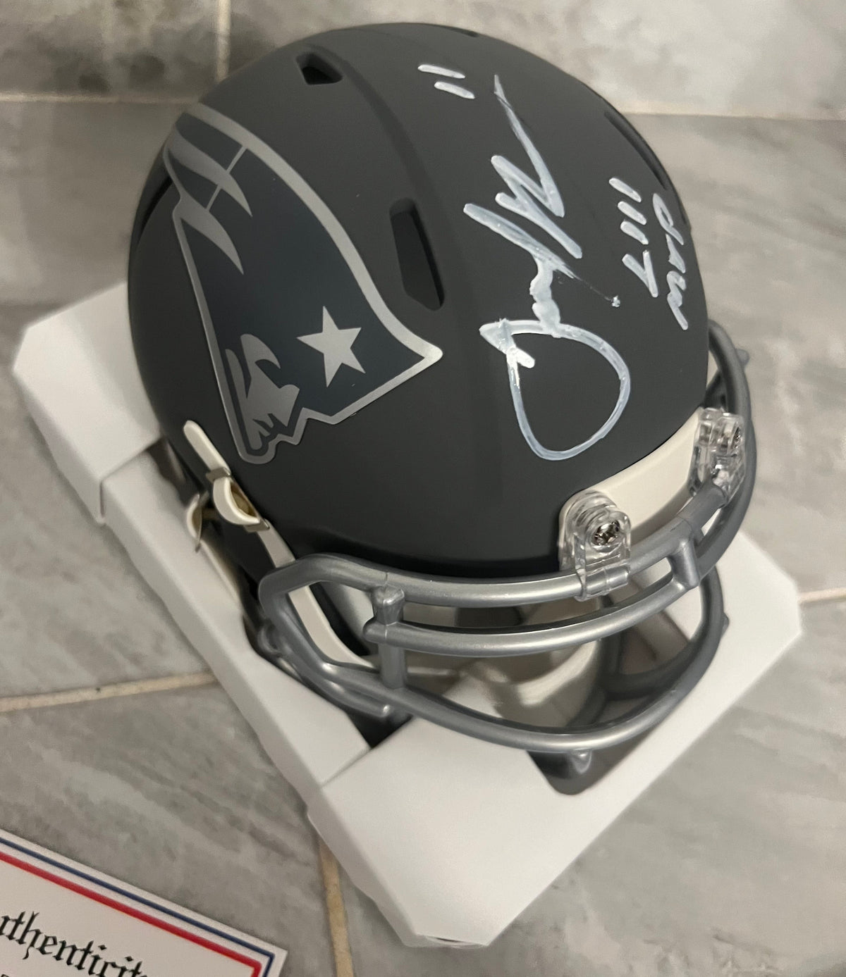 Julian Edelman Autographed New England Patriots Slate Mini product image 2