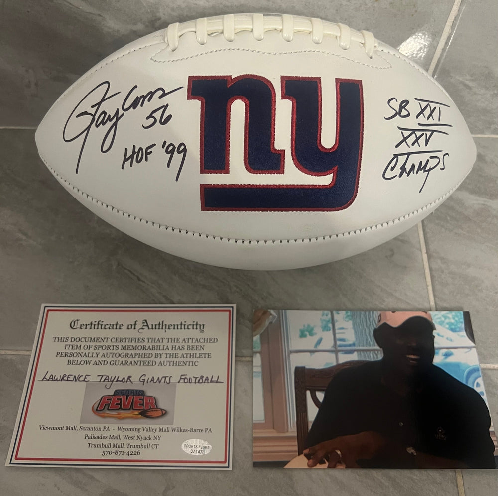 Lawrence Taylor New York Giants Autographed Football with